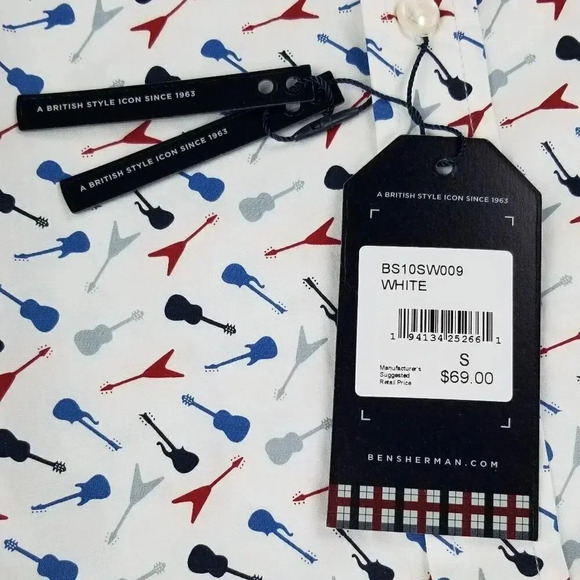 Ben Sherman Logo Tag Soho Slim Stretch Fit Guitar - Picture 4 of 9